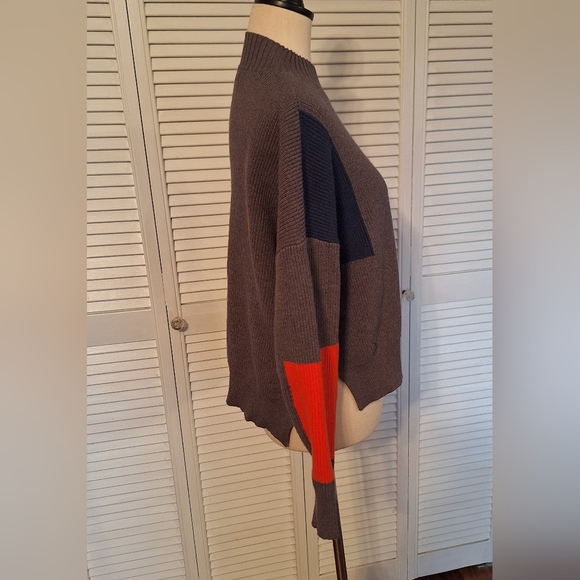 Roolee Color Block Sweater LG *C7 - Picture 4 of 7